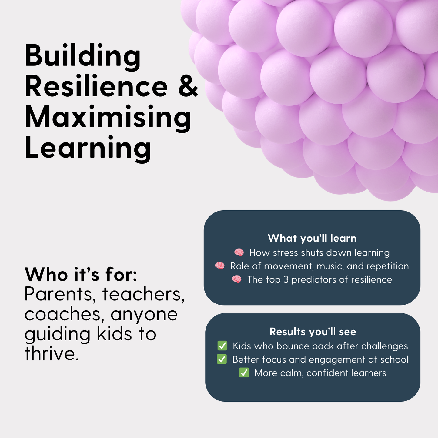 Building Resilience & Maximising Learning